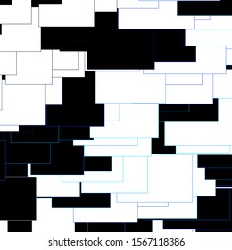 Dark BLUE vector layout with lines, rectangles. New abstract illustration with rectangular shapes. Template for cellphones.