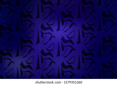 Dark BLUE vector layout with lines, triangles. Decorative design in abstract style with triangles. Pattern for websites.
