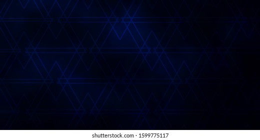 Dark BLUE vector layout with lines, triangles. Modern abstract illustration with colorful triangles. Template for landing pages.