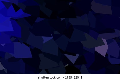 Dark BLUE vector layout with lines, triangles. Abstract gradient illustration with triangles. Background for a cell phone.