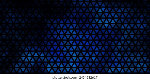 Diseño de vector azul oscuro con líneas, triángulos. Ilustración con conjunto de triángulos de colores. Mejor diseño para carteles, banners.