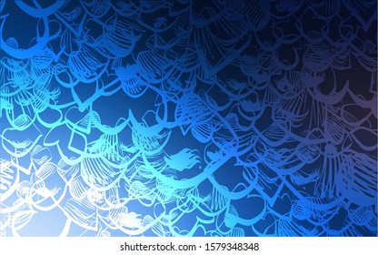 Dark BLUE vector layout with sweet hearts. Hearts on blurred abstract background with colorful gradient. Pattern can be used for valentine's ad, booklets.