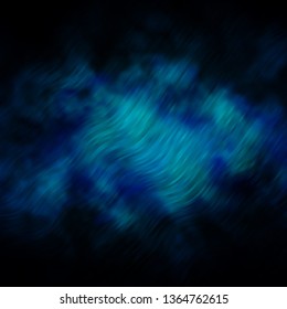 Dark BLUE vector layout with wry lines. Bright illustration with gradient circular arcs. Best design for your ad, poster, banner.