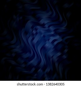 Dark BLUE vector layout with wry lines. Brand new colorful illustration with bent lines. Template for your UI design.