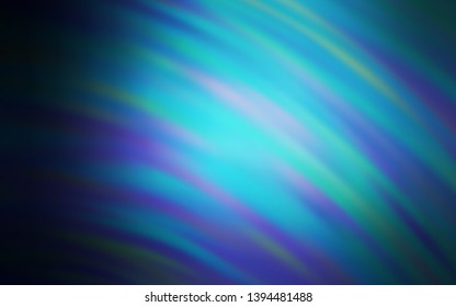 Dark BLUE vector layout with wry lines. Colorful illustration in simple style with gradient. Elegant pattern for a brand book.