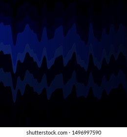 Dark BLUE vector layout with wry lines. Colorful illustration in abstract style with bent lines. Design for your business promotion.