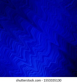 Dark BLUE vector layout with wry lines. Abstract illustration with gradient bows. Design for your business promotion.