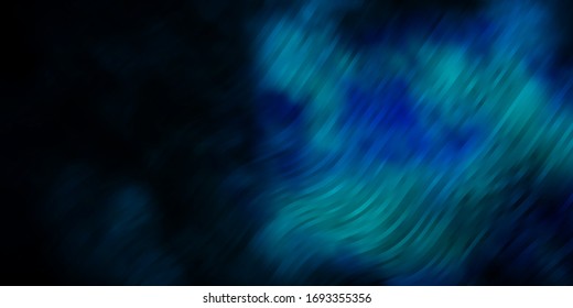 Dark BLUE vector layout with wry lines. Colorful geometric sample with gradient curves.  Design for your business promotion.