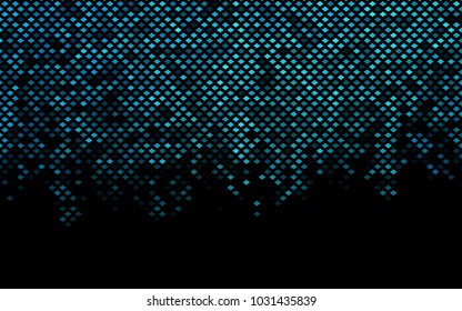 Dark BLUE vector low poly background. A sample with a polygonal design. Illustration in polygonal style with repeating squares