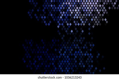 Dark BLUE vector low poly background. A sample with a polygonal design. Illustration in polygonal style with repeating squares