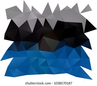 Dark BLUE vector low poly pattern. Creative geometric illustration in Origami style with gradient. A completely new design for your business.
