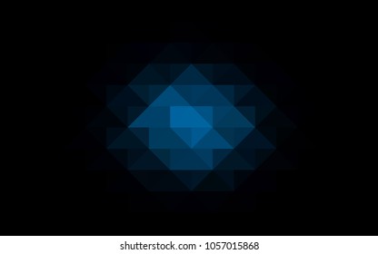 Dark BLUE vector low poly pattern. Geometric illustration in Origami style with gradient.  The polygonal design can be used for your web site.