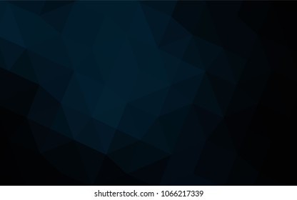 Dark BLUE vector low poly texture. Colorful illustration in polygonal style with gradient. The template for cell phone's backgrounds.