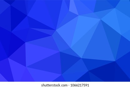 Dark BLUE vector low poly layout. Shining polygonal illustration, which consist of triangles. That new template can be used for your brand book.