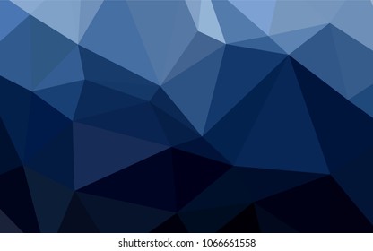 Dark BLUE vector low poly texture. Shining colored illustration in a new style. The template for cell phone's backgrounds.