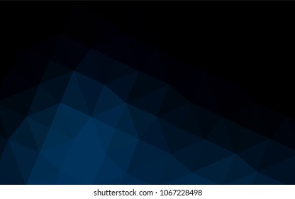 Dark BLUE vector low poly layout. Creative geometric illustration in Origami style with gradient. The best triangular design for your business.