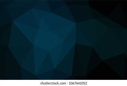 Dark BLUE vector low poly layout. Modern geometrical abstract illustration with gradient. That new template can be used for your brand book.
