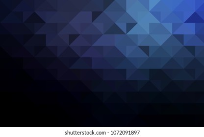 Dark BLUE vector low poly background. Glitter abstract illustration with an elegant design. The completely new template can be used for your brand book.