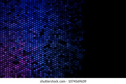 Dark BLUE vector low poly background. A sample with a polygonal design. Illustration in polygonal style with repeating squares