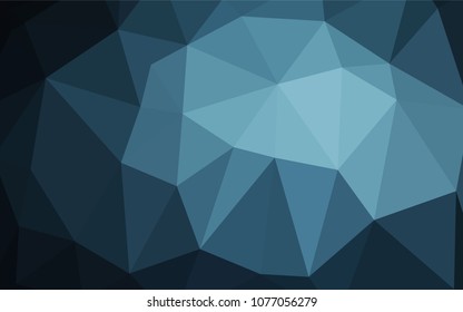 Dark BLUE vector low poly layout. Glitter abstract illustration with an elegant design. Textured pattern can be used for background.