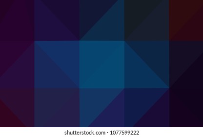 Dark BLUE vector low poly layout. Shining colored illustration in a new style. That pattern can be used as a part of a brand book.
