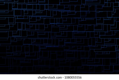 Dark BLUE vector low poly background. A sample with a polygonal design. Illustration in polygonal style with repeating squares