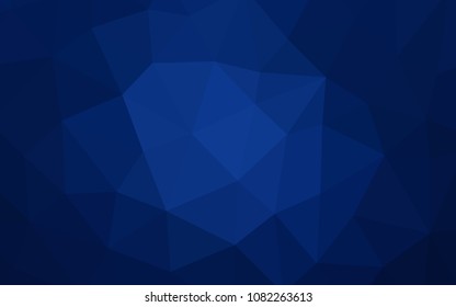 Dark BLUE vector low poly cover. Colorful illustration in polygonal style with gradient. Polygonal design for your web site.