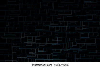 Dark BLUE vector low poly background. A sample with a polygonal design. Illustration in polygonal style with repeating squares