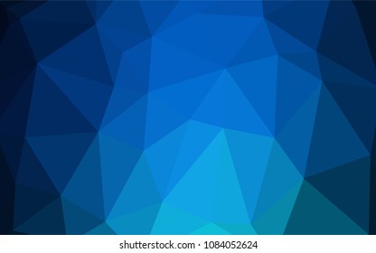 Dark BLUE vector low poly texture. A sample with polygonal shapes. The polygonal design can be used for your web site.