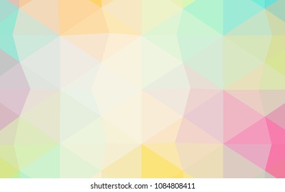 Dark BLUE vector low poly layout. A sample with polygonal shapes. That pattern can be used as a part of a brand book.