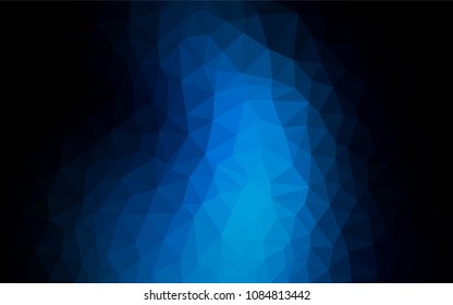 Dark BLUE vector low poly layout. Polygonal abstract illustration with gradient. Pattern for a brand book's backdrop.