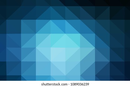 Dark BLUE vector low poly layout. Colorful illustration in abstract style with triangles. Brand new design for your business.