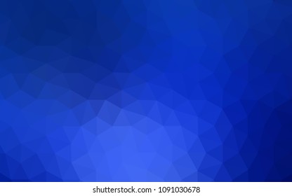 Dark BLUE vector low poly cover. Colorful illustration in abstract style with triangles. A new texture for your web site.
