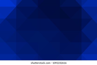 Dark BLUE vector low poly texture. Polygonal abstract illustration with gradient. The best triangular design for your business.