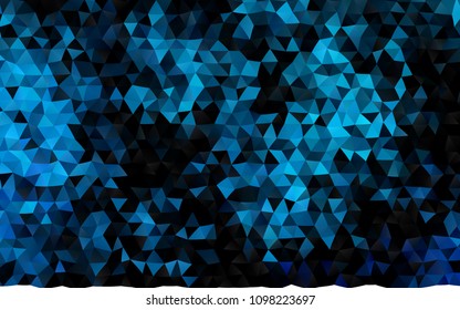 Dark BLUE vector low poly pattern. A completely new color illustration in a vague style. A completely new design for your business.