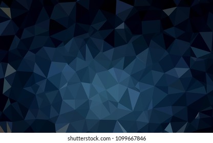 Dark BLUE vector low poly cover. Modern abstract illustration with triangles. Pattern for a brand book's backdrop.