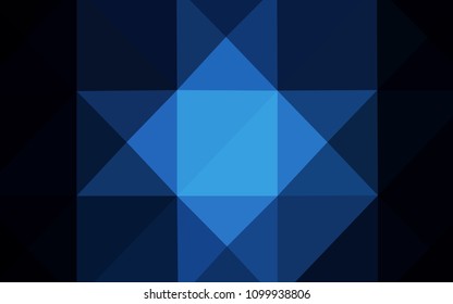 Dark BLUE vector low poly cover. Colorful abstract illustration with gradient. That new template can be used for your brand book.