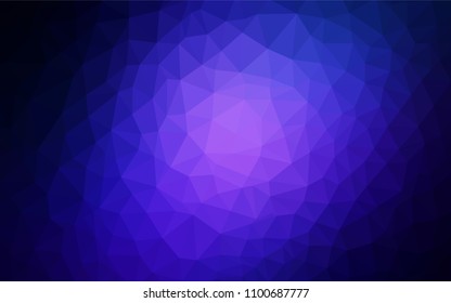 Dark BLUE vector low poly cover. Geometric illustration in Origami style with gradient.  Brand new style for your business design.