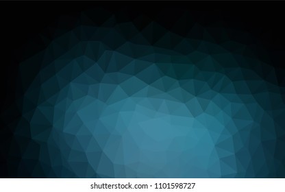 Dark BLUE vector low poly texture. Colorful abstract illustration with triangles. Pattern for a brand book's backdrop.