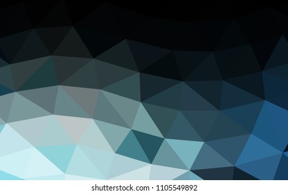 Dark BLUE vector low poly low poly. Geometric illustration in Origami style with gradient.  The textured pattern can be used for background.
