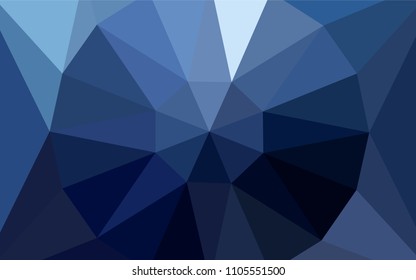 Dark BLUE vector low poly texture with a diamond. Modern abstract illustration with triangles. Textured pattern for your backgrounds.