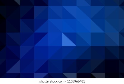 Dark BLUE vector low poly texture. Colorful illustration in polygonal style with gradient. Brand new style for your business design.
