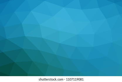 Dark BLUE vector low poly low poly. A sample with polygonal shapes. The elegant pattern can be used as part of a brand book.