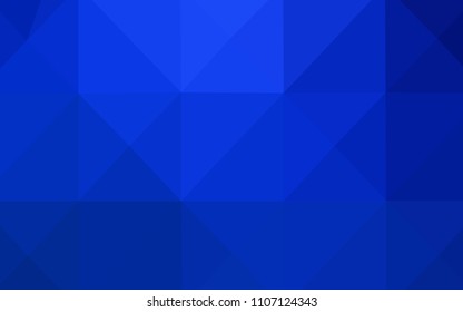 Dark BLUE vector low poly texture. Glitter abstract illustration with an elegant design. Triangular pattern for your business design.