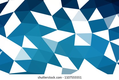 Dark BLUE vector low poly low poly. Glitter abstract illustration with an elegant design. A new texture for your design.