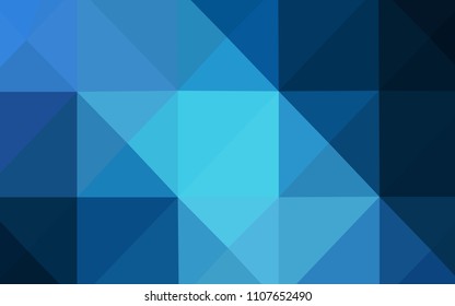 Dark BLUE vector low poly layout. Polygonal abstract illustration with gradient. Brand-new design for your business.