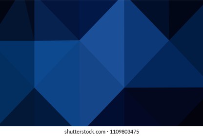 Dark BLUE vector low poly texture. Modern geometrical abstract illustration with gradient. That new template can be used for your brand book.