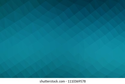 Dark BLUE vector low poly cover. A sample with polygonal shapes. The elegant pattern can be used as part of a brand book.