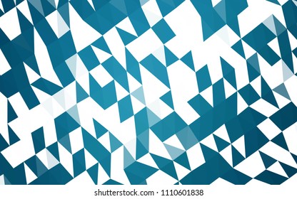 Dark BLUE vector low poly template. Shining illustration, which consist of triangles. Triangular pattern for your business design.