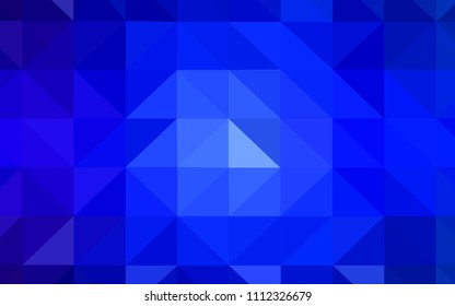 Dark BLUE vector low poly texture. Colorful illustration in polygonal style with gradient. Triangular pattern for your design.